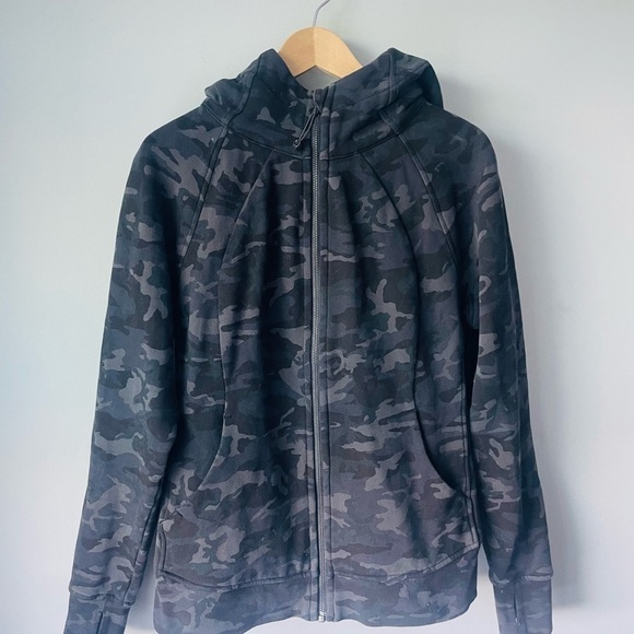 Lululemon Athletica Camo Hoodie - Black and Gray - Picture 1 of 9